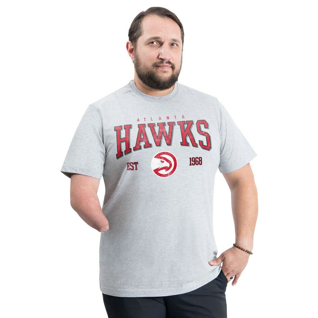 Atlanta Hawks G-III Sports by Carl Banks Adaptive Classic Team Spirit Short Sleeve T-Shirt Gray