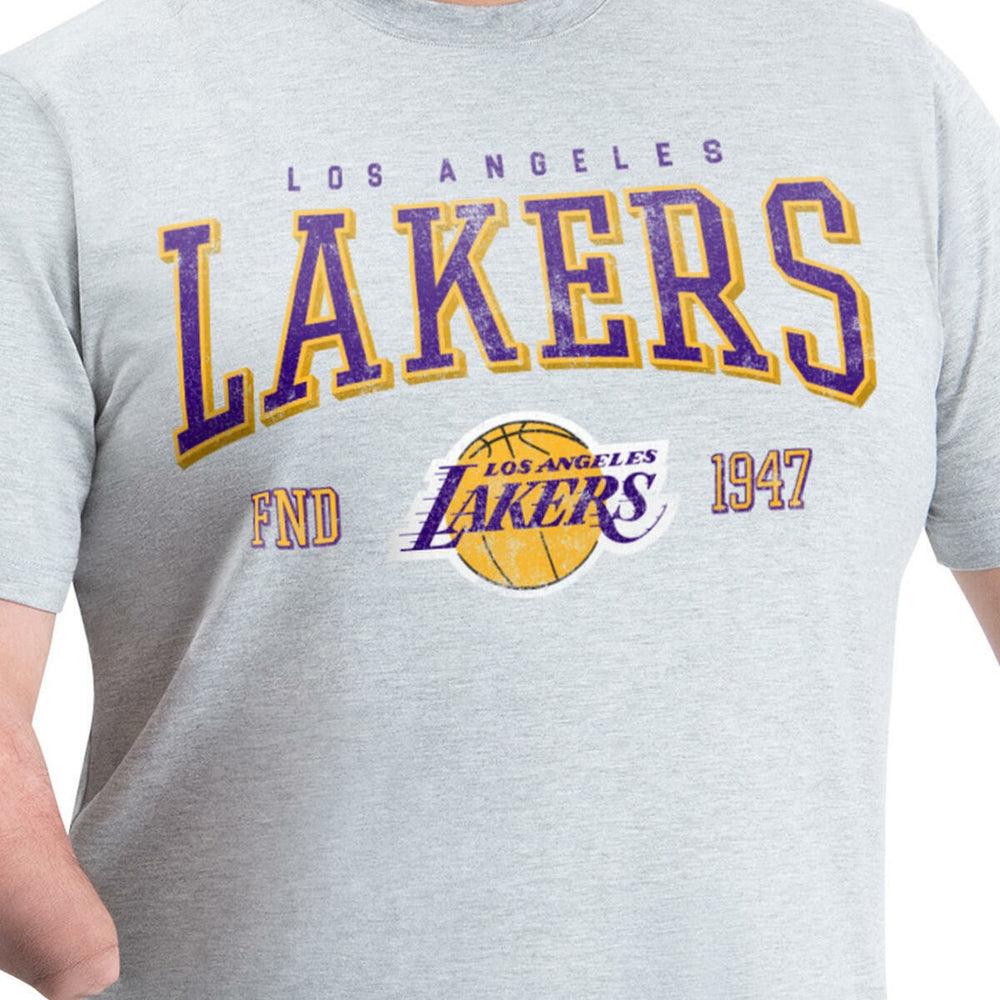 Los Angeles Lakers G-III Sports by Carl Banks Adaptive Classic Team Spirit Short Sleeve T-Shirt Gray