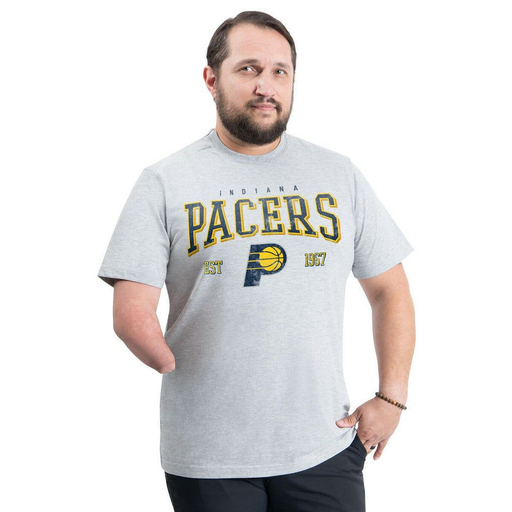 Indiana Pacers G-III Sports by Carl Banks Adaptive Classic Team Spirit Short Sleeve T-Shirt Gray