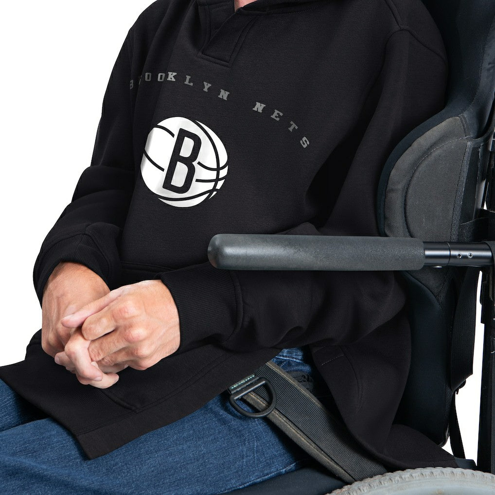 Brooklyn Nets G-III Sports by Carl Banks Adaptive Team Arc Fleece Hoodie Black