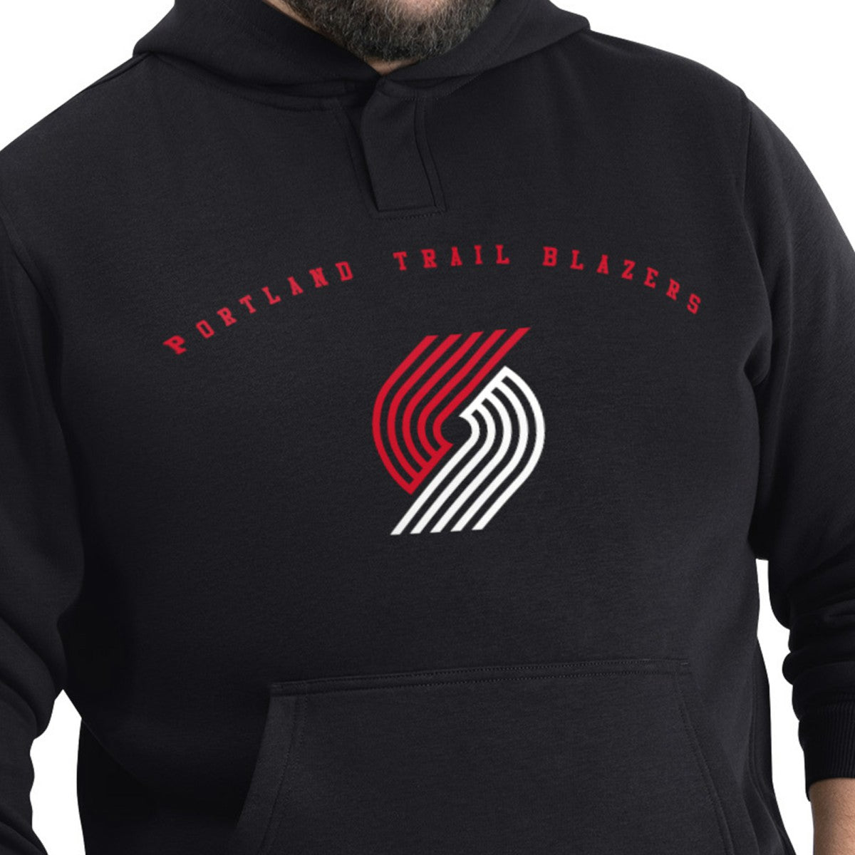 Portland Trail Blazers G-III Sports by Carl Banks Adaptive Team Arc Fleece Hoodie Black
