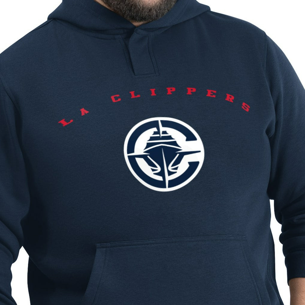 LA Clippers G-III Sports by Carl Banks Adaptive Team Arc Fleece Hoodie Navy