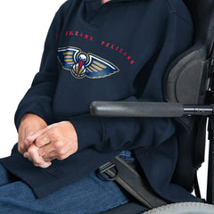 New Orleans Pelicans G-III Sports by Carl Banks Adaptive Team Arc Fleece Hoodie Navy
