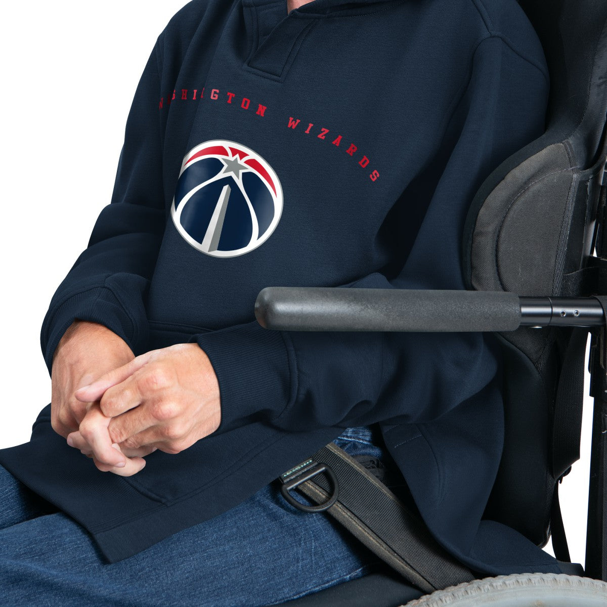 Washington Wizards G-III Sports by Carl Banks Adaptive Team Arc Fleece Hoodie Navy