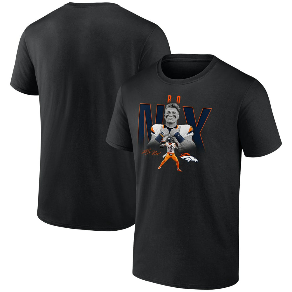 Bo Nix Denver Broncos Humble Shadow Player Graphic T-Shirt - Black T-shirts