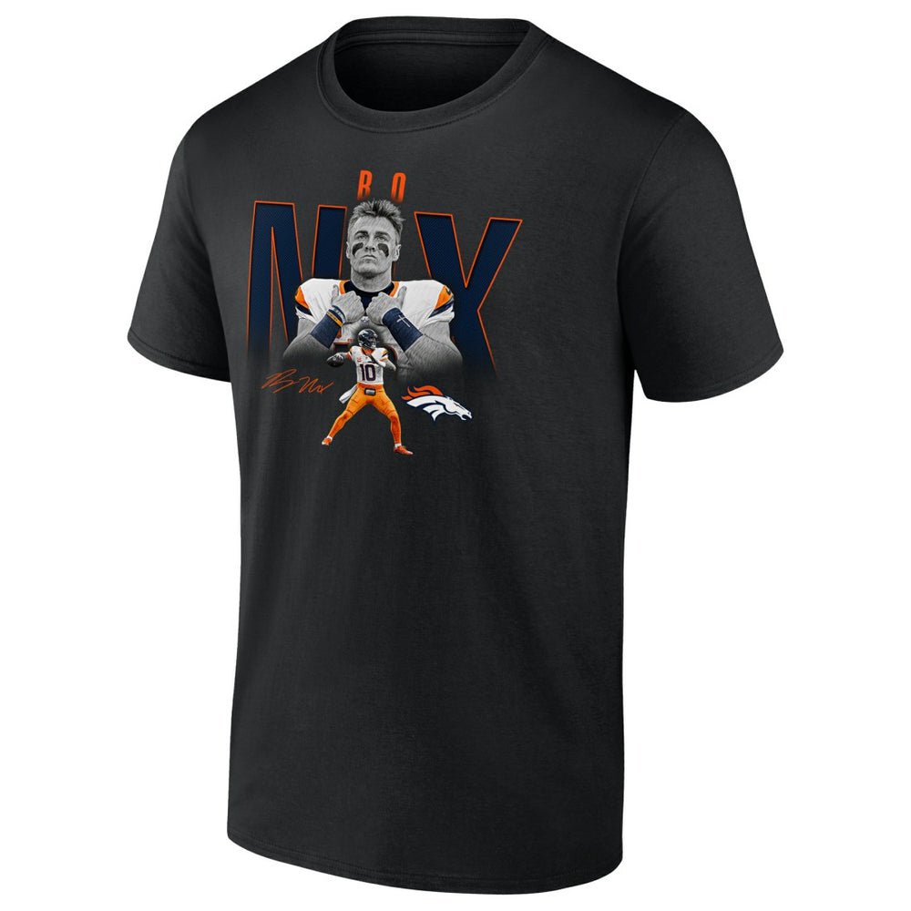 Bo Nix Denver Broncos Humble Shadow Player Graphic T-Shirt - Black T-shirts