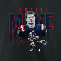 Drake Maye New England Patriots Humble Shadow Player Graphic T-Shirt - Black T-shirts