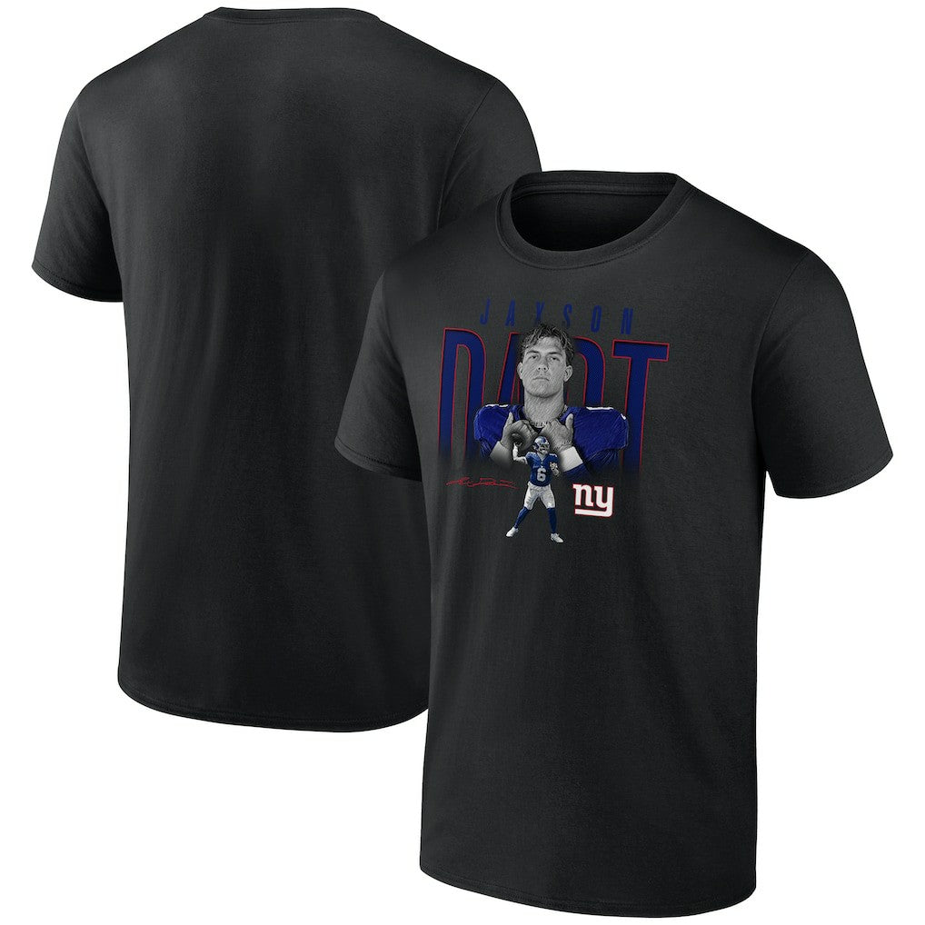 Jaxson Dart New York Giants Humble Shadow Player Graphic T-Shirt - Black T-shirts