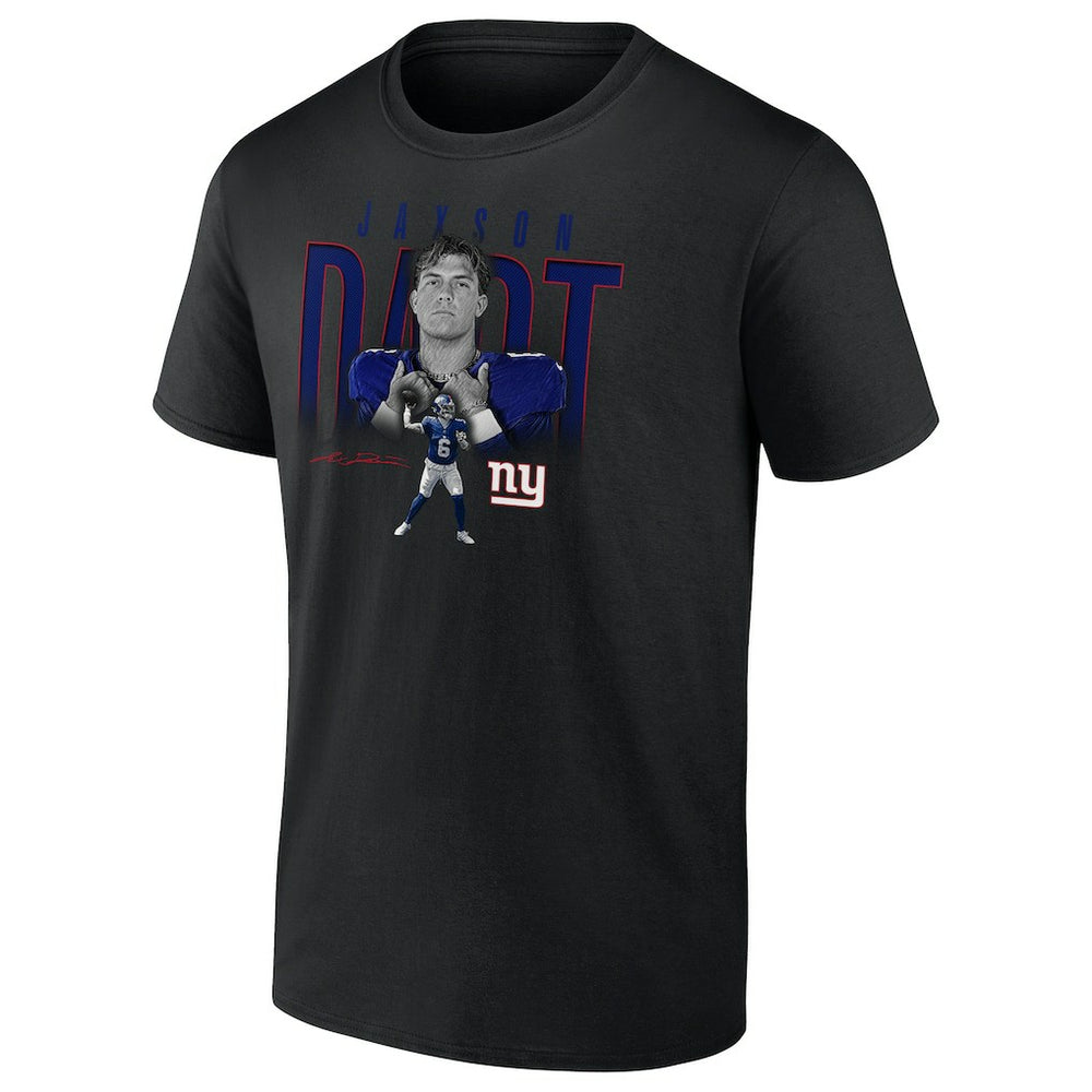 Jaxson Dart New York Giants Humble Shadow Player Graphic T-Shirt - Black T-shirts