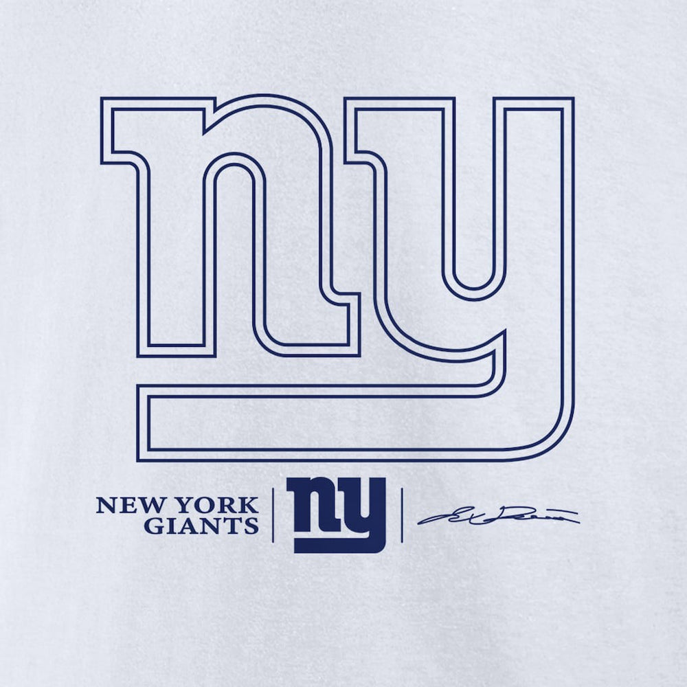 Jaxson Dart New York Giants Tonal Name & Number T-Shirt - White T-shirts