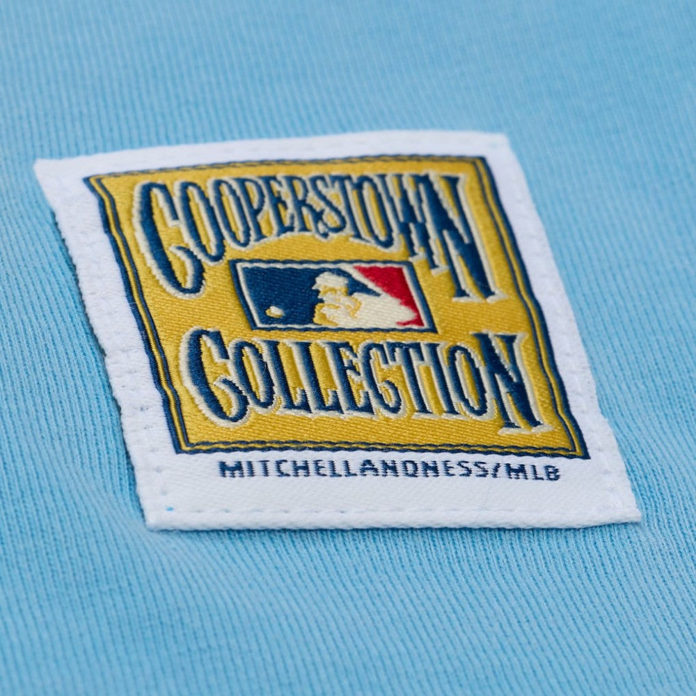 Philadelphia Phillies Mitchell & Ness Women's Cooperstown Cropped Boxy T-Shirt - Light Blue T-shirts