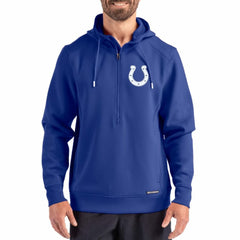 Indianapolis Colts Cutter & Buck Roam Eco Half-Zip Recycled Pullover Hoodie - Royal Hoodies