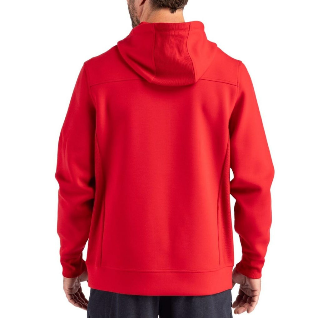 Buffalo Bills Cutter & Buck Roam Eco Half-Zip Recycled Pullover Hoodie - Red Hoodies