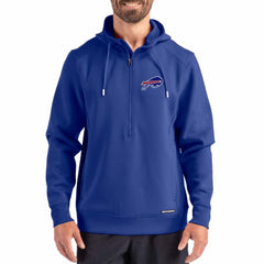 Buffalo Bills Cutter & Buck Roam Eco Half-Zip Recycled Pullover Hoodie - Royal Hoodies