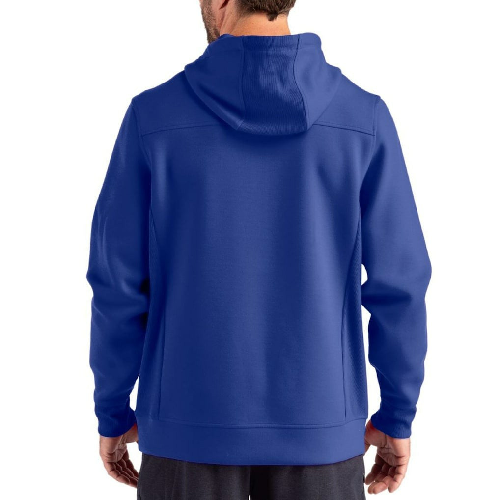 New York Giants Cutter & Buck Roam Eco Half-Zip Recycled Pullover Hoodie - Royal Hoodies