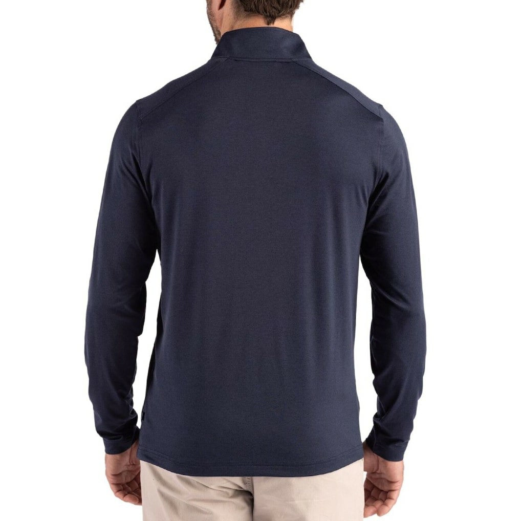 Chicago Bears Cutter & Buck Coastline Epic Comfort Recycled Quarter-Zip Pullover - Navy Pullover