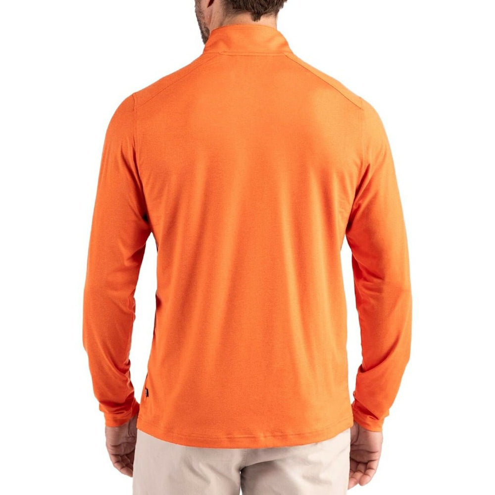 Denver Broncos Cutter & Buck Coastline Epic Comfort Recycled Quarter-Zip Pullover - Orange Pullover