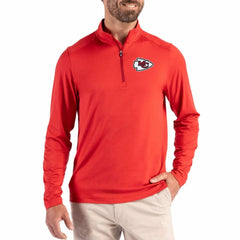 Kansas City Chiefs Cutter & Buck Coastline Epic Comfort Recycled Quarter-Zip Pullover - Red Pullover