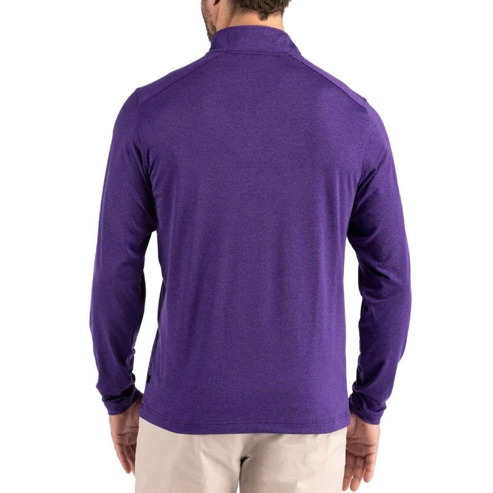 Minnesota Vikings Cutter & Buck Coastline Epic Comfort Recycled Quarter-Zip Pullover - Purple Pullover