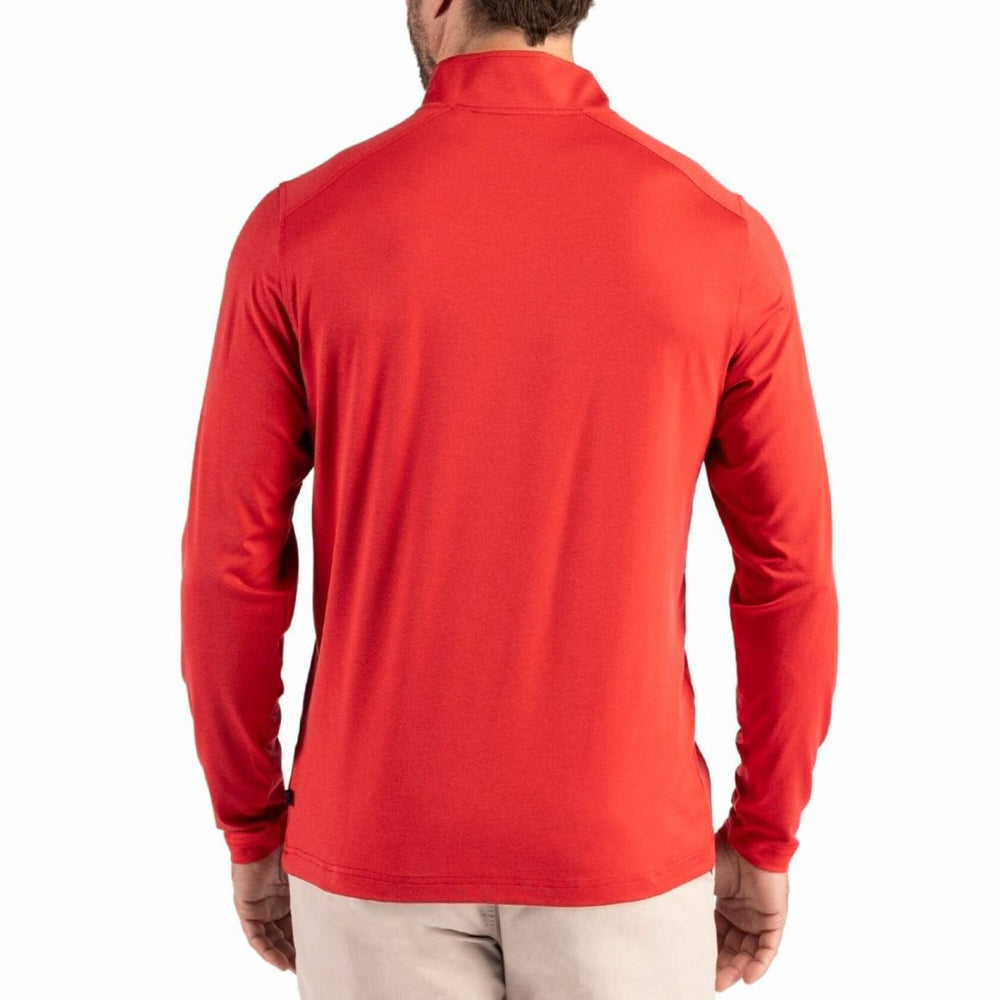 Tampa Bay Buccaneers Cutter & Buck Coastline Epic Comfort Recycled Quarter-Zip Pullover - Red Pullover