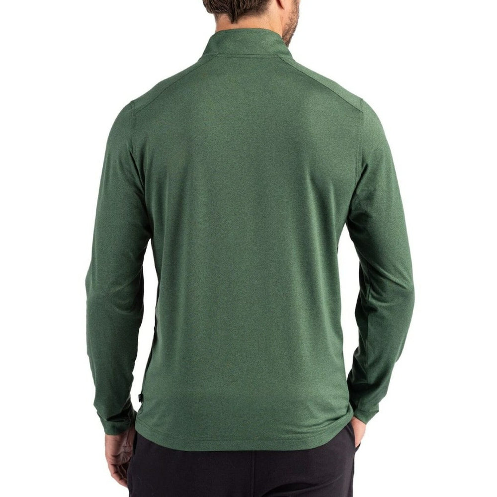 New York Jets Cutter & Buck Coastline Epic Comfort Recycled Quarter-Zip Pullover - Green Pullover