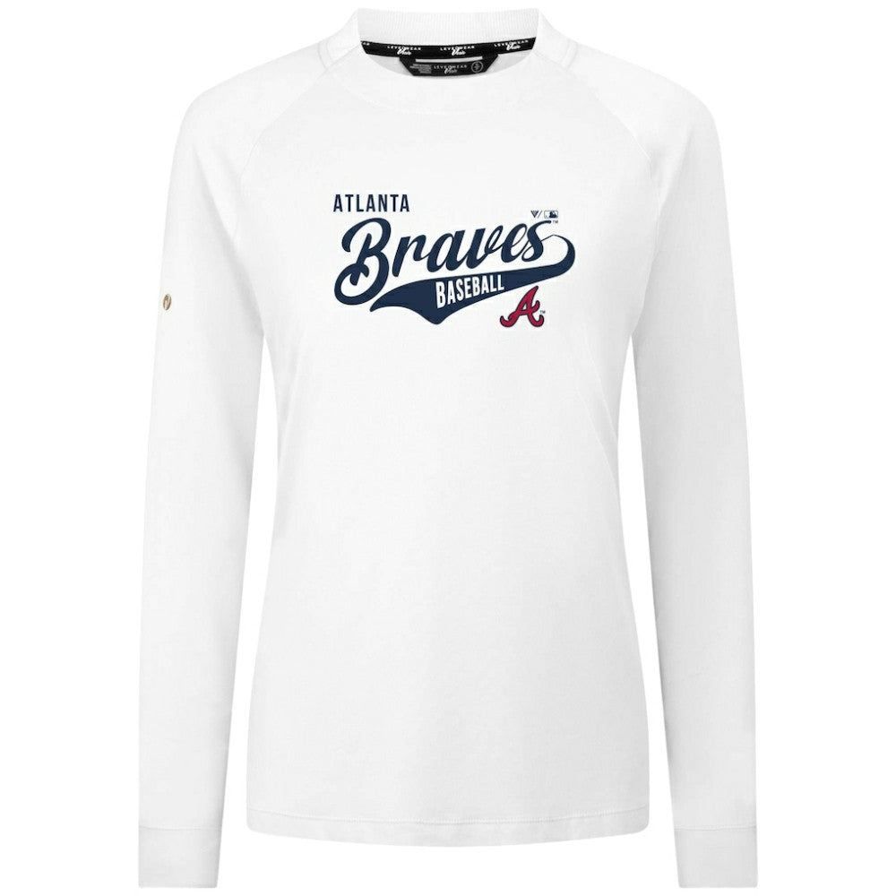 Atlanta Braves Levelwear Women's Slender Glide T-Shirt - White T-shirts
