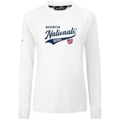 Washington Nationals Levelwear Women's Slender Glide T-Shirt - White T-shirts