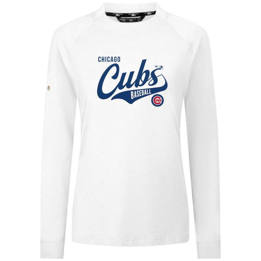 Chicago Cubs Levelwear Women's Slender Glide T-Shirt - White T-shirts
