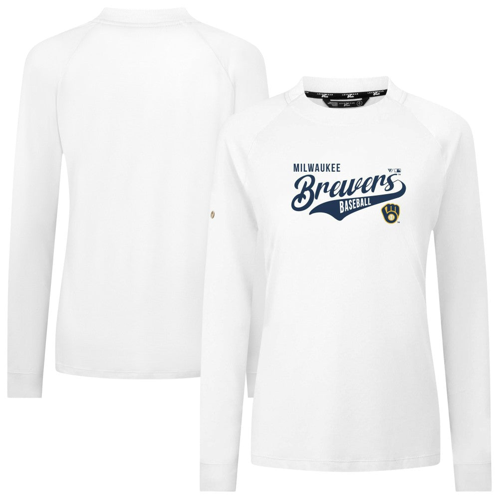 Milwaukee Brewers Levelwear Women's Slender Glide T-Shirt - White T-shirts