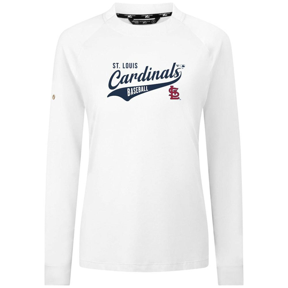 St. Louis Cardinals Levelwear Women's Slender Glide T-Shirt - White T-shirts