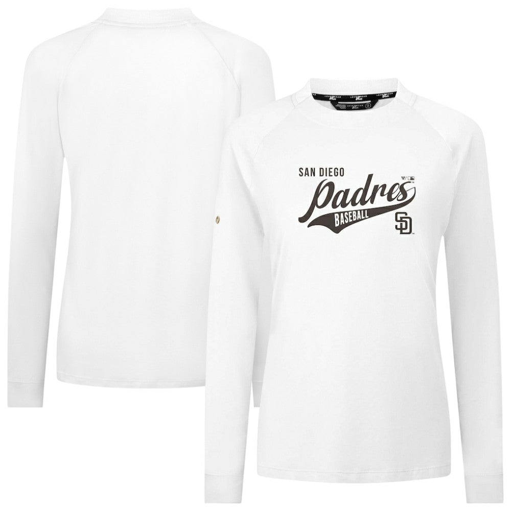 San Diego Padres Levelwear Women's Slender Glide T-Shirt - White T-shirts
