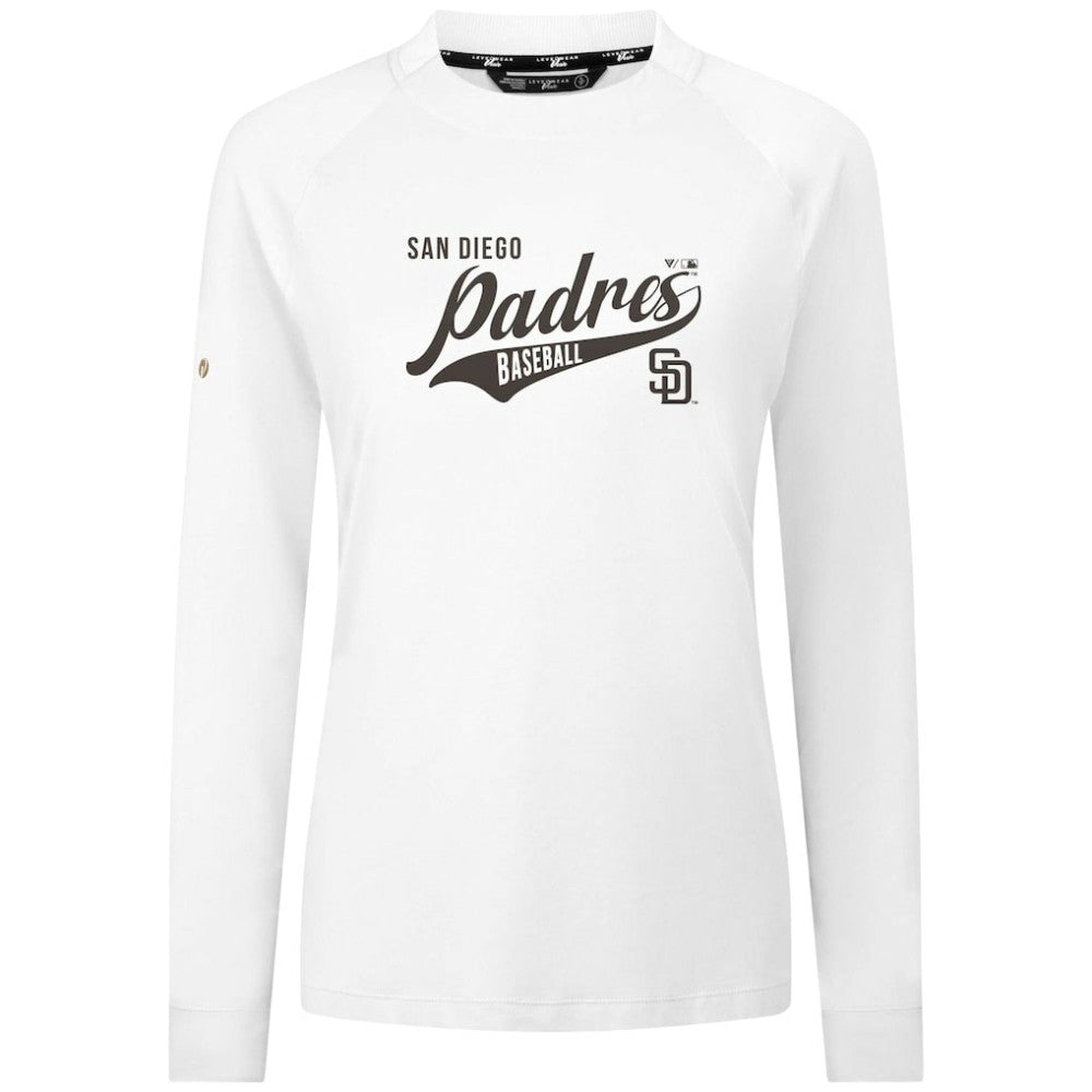 San Diego Padres Levelwear Women's Slender Glide T-Shirt - White T-shirts