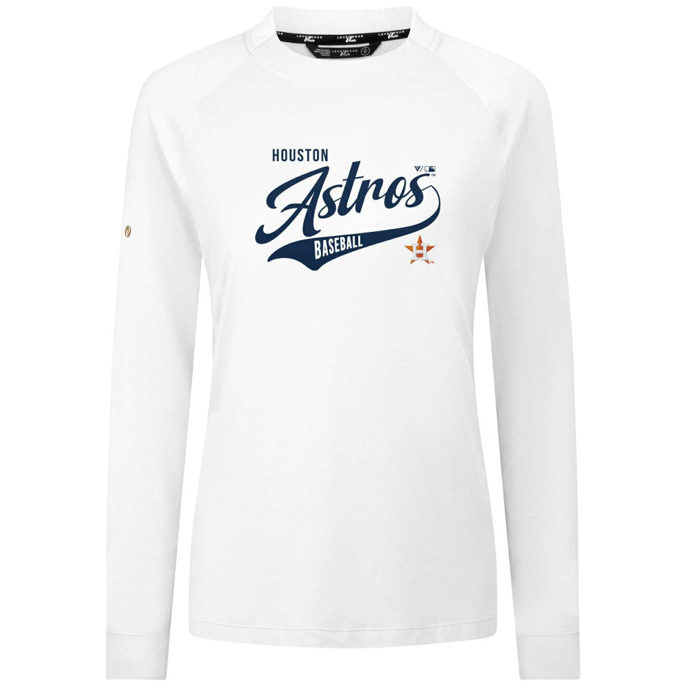 Houston Astros Levelwear Women's Slender Glide T-Shirt - White T-shirts
