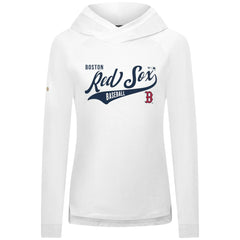 Boston Red Sox Levelwear Women's Slender Glide Raglan Hoodie - White Hoodies