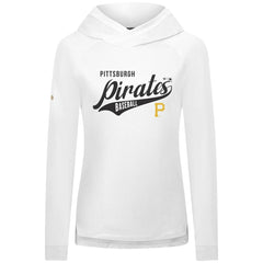 Pittsburgh Pirates Levelwear Women's Slender Glide Raglan Hoodie - White Hoodies
