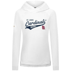 St. Louis Cardinals Levelwear Women's Slender Glide Raglan Hoodie - White Hoodies