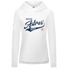Houston Astros Levelwear Women's Slender Glide Raglan Hoodie - White Hoodies