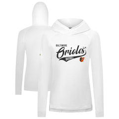 Baltimore Orioles Levelwear Women's Slender Glide Raglan Hoodie - White Hoodies