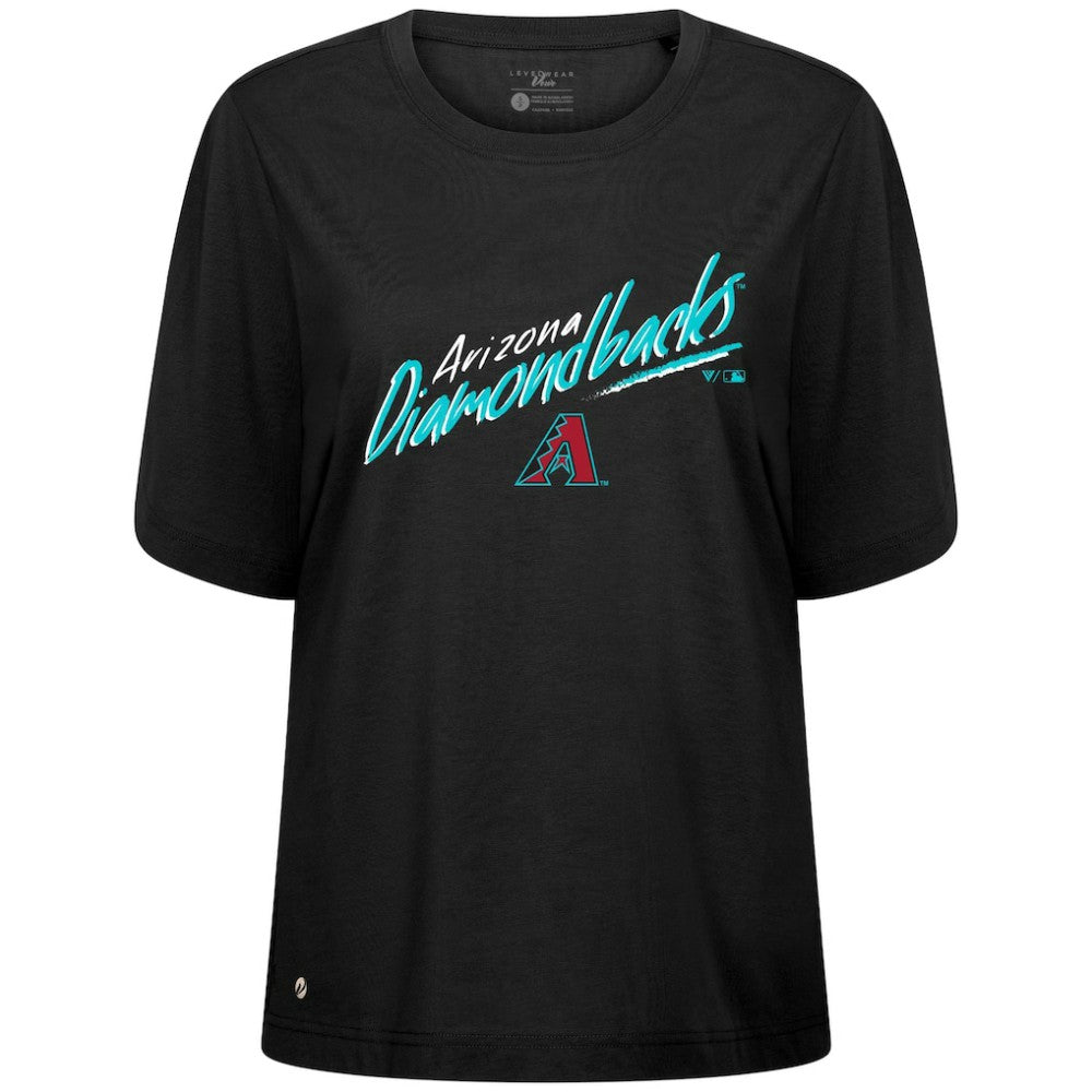 Arizona Diamondbacks Levelwear Women's Bloom Sizzle T-Shirt - Black T-shirts