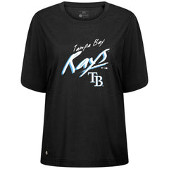 Tampa Bay Rays Levelwear Women's Bloom Sizzle T-Shirt - Black T-shirts