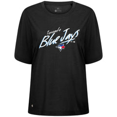 Toronto Blue Jays Levelwear Women's Bloom Sizzle T-Shirt - Black T-shirts