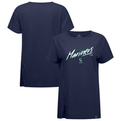 Seattle Mariners Levelwear Women's Influx Sizzle T-Shirt - Navy T-shirts