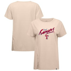 Texas Rangers Levelwear Women's Influx Sizzle T-Shirt - Khaki T-shirts