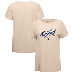 Kansas City Royals Levelwear Women's Influx Sizzle T-Shirt - Khaki T-shirts