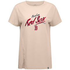 Boston Red Sox Levelwear Women's Influx Sizzle T-Shirt - Khaki T-shirts