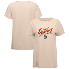 Detroit Tigers Levelwear Women's Influx Sizzle T-Shirt - Khaki T-shirts