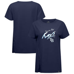 Tampa Bay Rays Levelwear Women's Influx Sizzle T-Shirt - Navy T-shirts