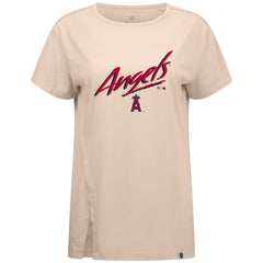 Los Angeles Angels Levelwear Women's Influx Sizzle T-Shirt - Khaki T-shirts