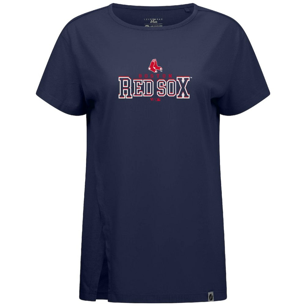 Boston Red Sox Levelwear Women's Influx Journey T-Shirt - Navy T-shirts