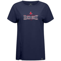 Boston Red Sox Levelwear Women's Influx Journey T-Shirt - Navy T-shirts